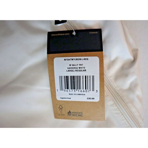 The North Face Women's Sz L Gardenia White Sally Insulated Snow Pants - Picture 3 of 13